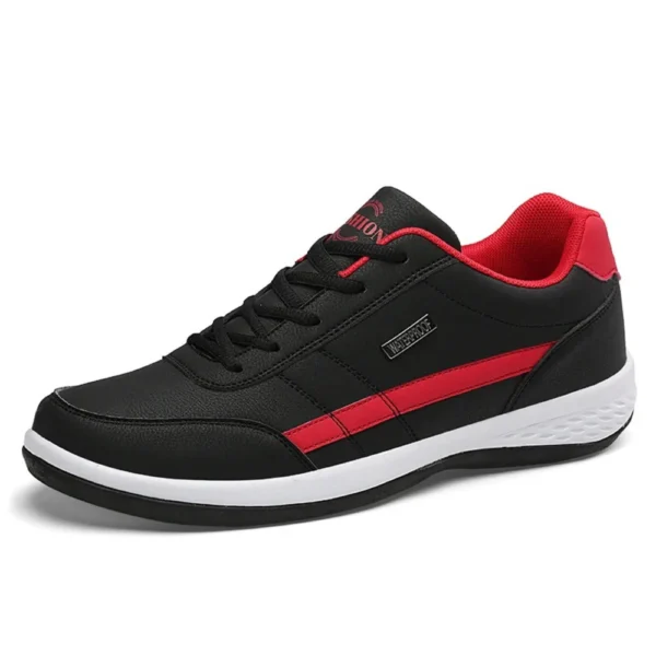 Chaussures Homme Élégantes en Cuir - Couleur noir et rouge