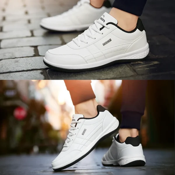 Chaussures Homme Élégantes en Cuir - Couleur blanche – Image 3