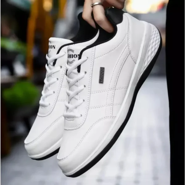 Chaussures Homme Élégantes en Cuir - Couleur blanche – Image 2